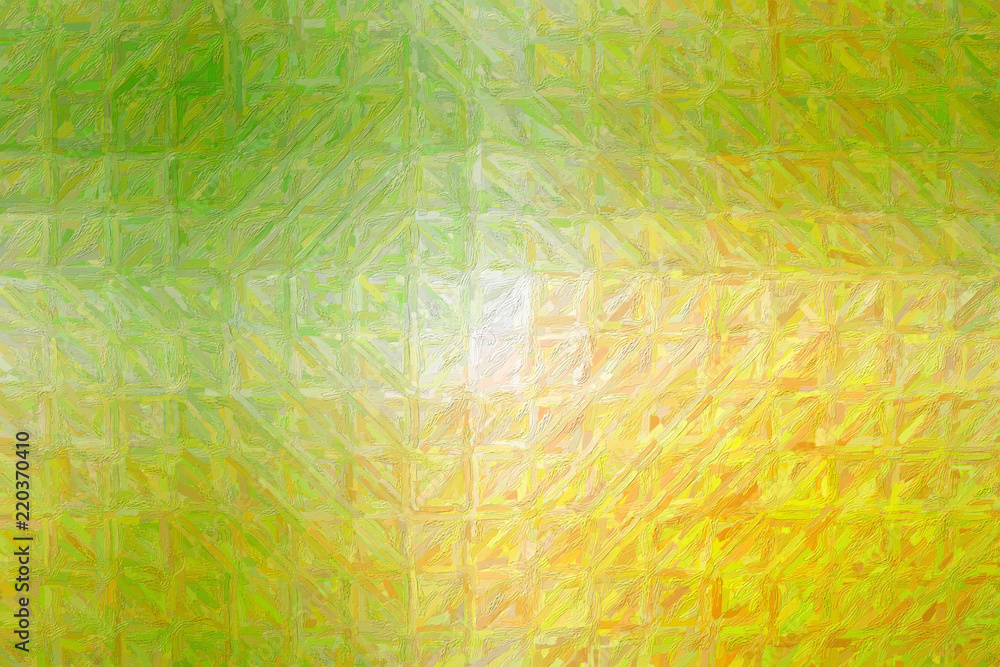 Yellow, green and white Colorful Impasto background illustration.
