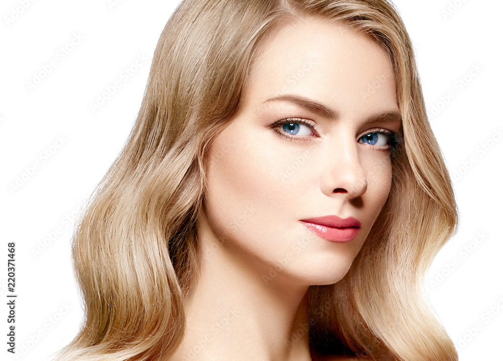 Amazing Woman Blond. Beautiful Girl studio face portrait. Amazing Woman Blond. Beautiful Girl studio face portrait.