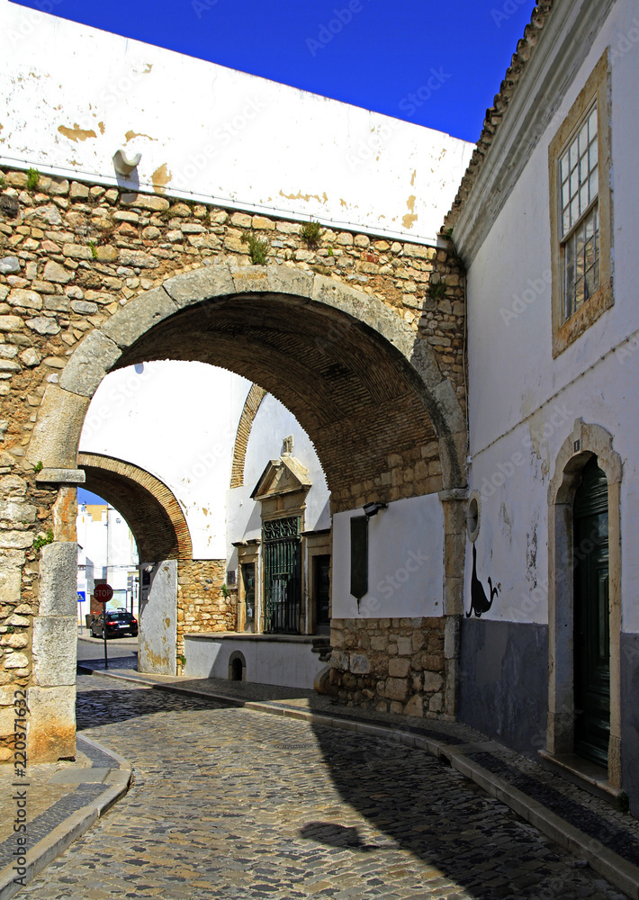 Naklejka premium view of the old town of city Faro