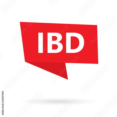 IBD (Inflammatory Bowel Disease) on a speach bubble- vector illustration