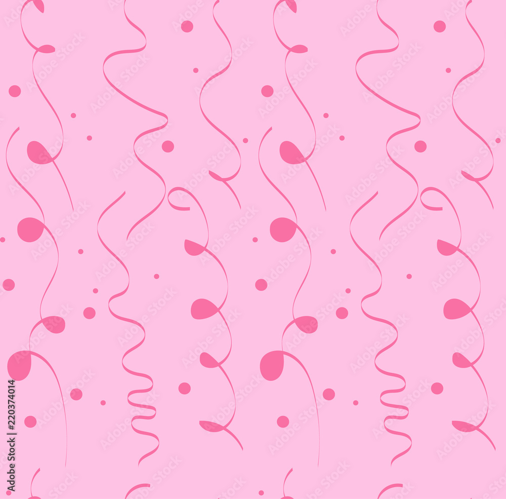 vector, seamless holiday background, pink