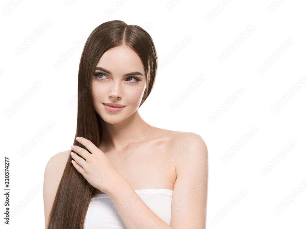 Healthy hair long smooth brunette hairstyle woman beauty Healthy hair long smooth brunette hairstyle woman beauty
