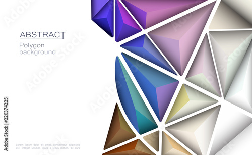 Vector 3D Geometric, Polygon, Line, Triangle pattern shape for wallpaper or background. Illustration low poly, polygonal design with dark blue color. Abstract science, futuristic, web, network concept