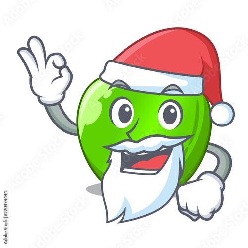 Santa green smith apple isolated on cartoon