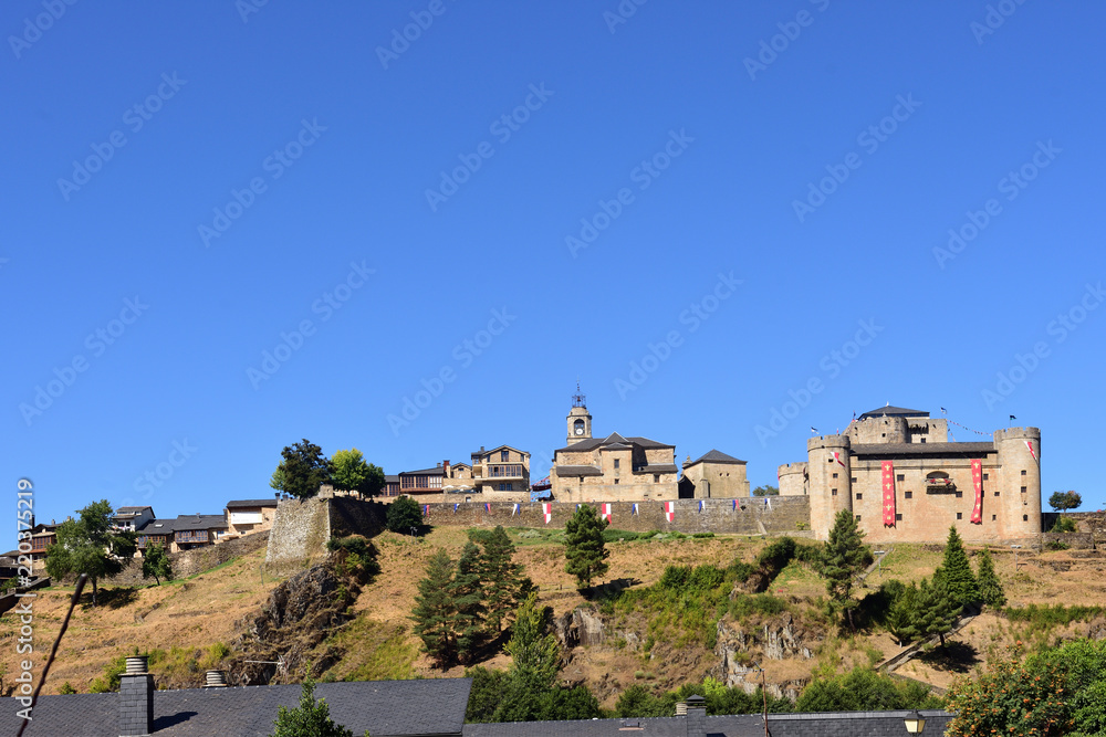 view of Puebla de Sanabria, Zamora province, Castilla-Leon, Spain