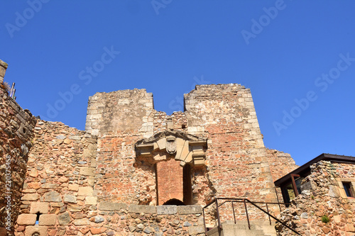 close-up of castle of Figueira de Castelo Rodrigo; Guarda; Portugal photo