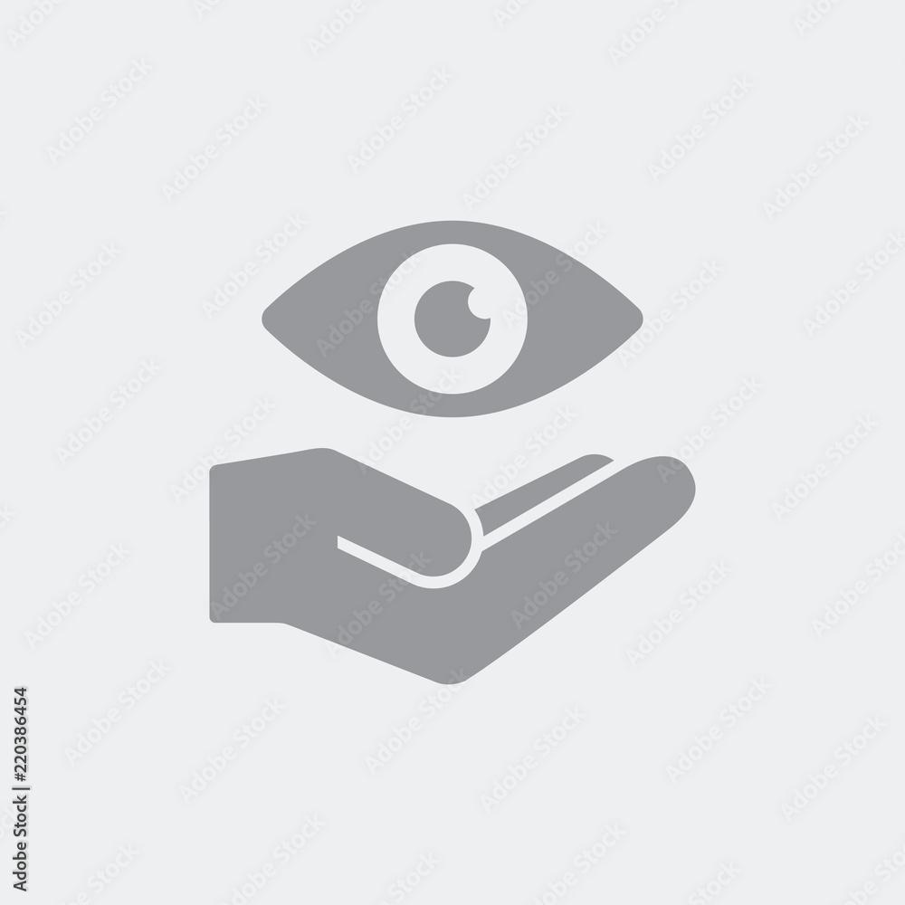 Hand and eye. Flat, clean, minimal and isolated vector illustration with minimal and modern design. Hand and eye. Flat, clean, minimal and isolated vector illustration with minimal and modern design.