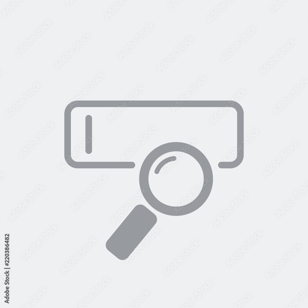 Magnifying glass and search bar Magnifying glass and search bar