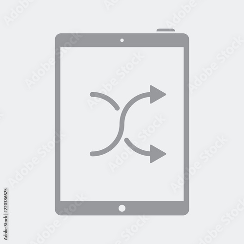 Shuffle playlist on tablet