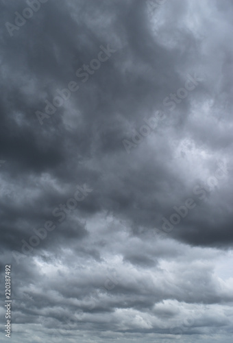 Cumulonimbus cloud formations on tropical sky , Nimbus moving , Abstract background from natural phenomenon and gray clouds hunk , Thailand 