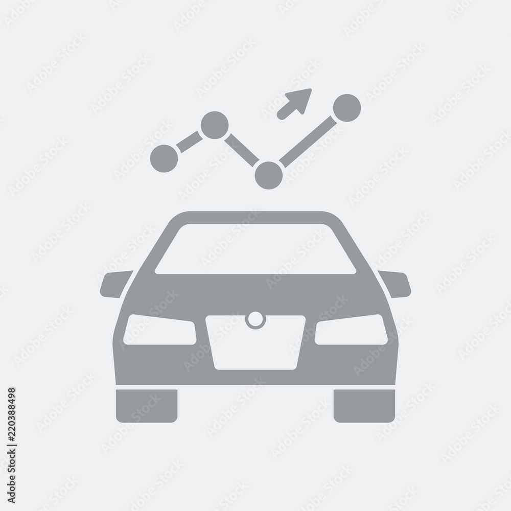 Naklejka premium Automotive statistical data growth