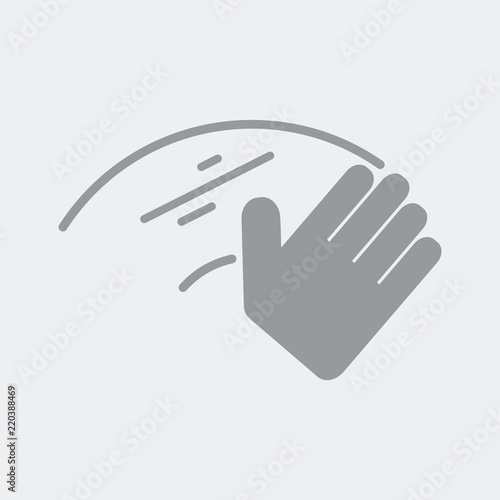 Hand in the gesture of cleaning