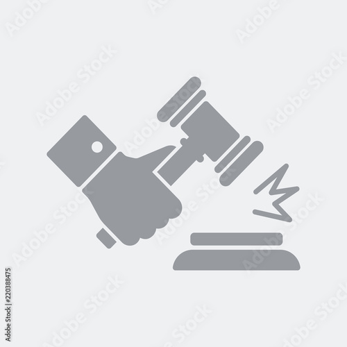 Gavel gesture of judgment