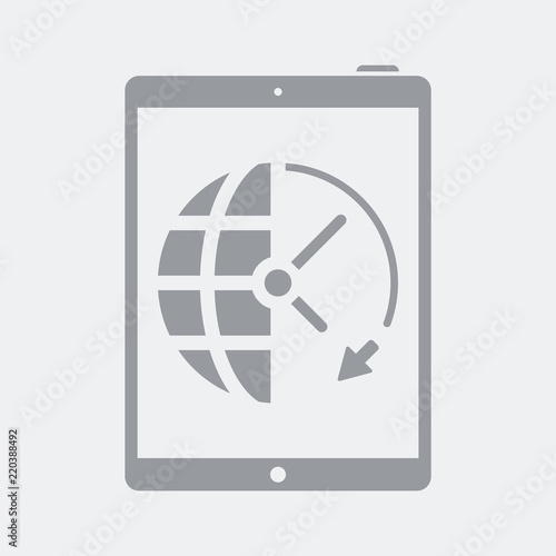 International fast services online on tablet