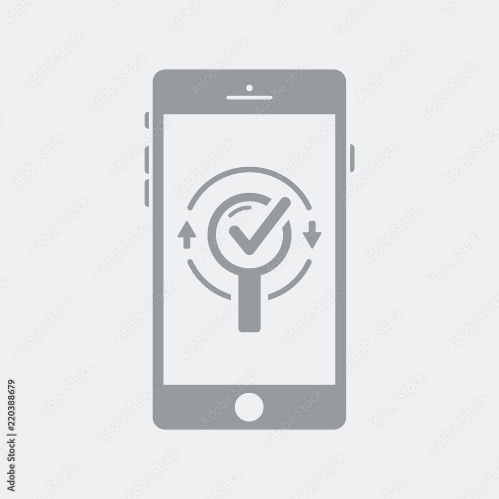 Checked online full search on smartphone Checked online full search on smartphone