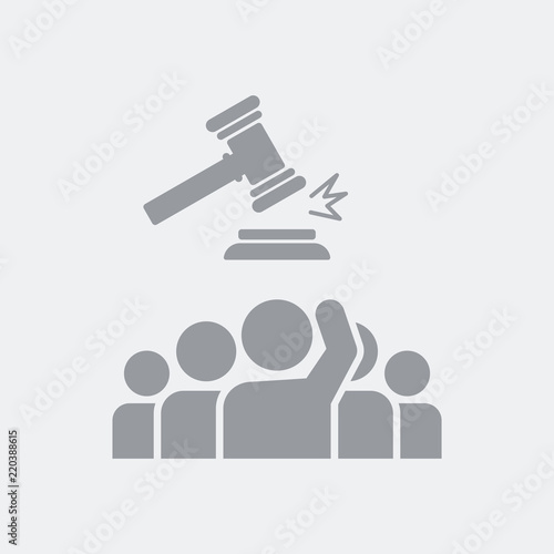 Auction adjudgement concept icon