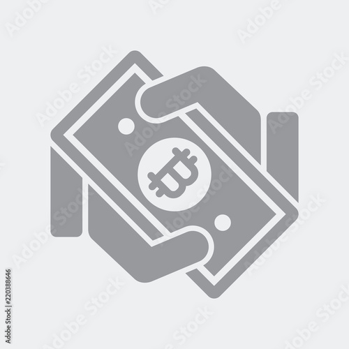 Bitcoin banknote transaction gesture