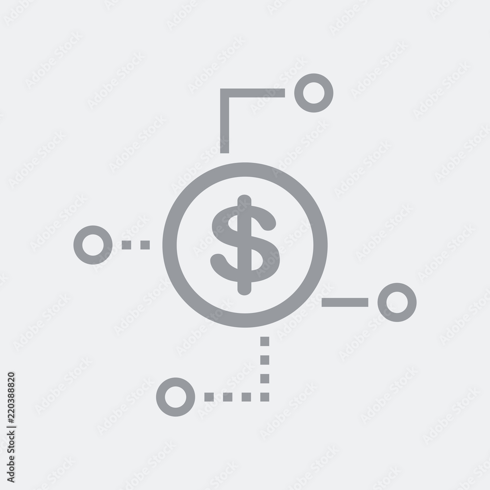 Dollar banking network icon Dollar banking network icon