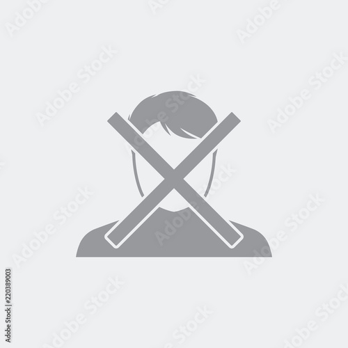 Banned user concept icon