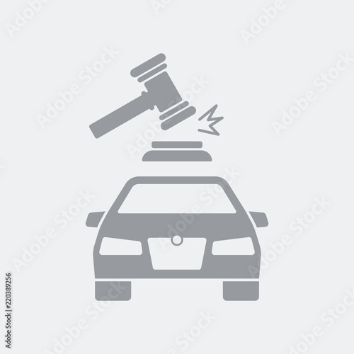 Car auction concept icon