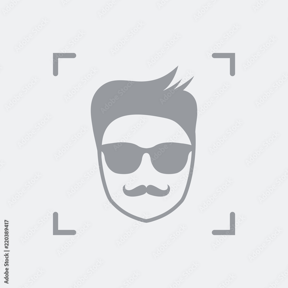 Face picture with mustaches and sunglasses Face picture with mustaches and sunglasses