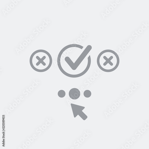 Marking the choice on computer