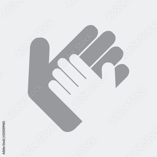 Hands in gesture of help