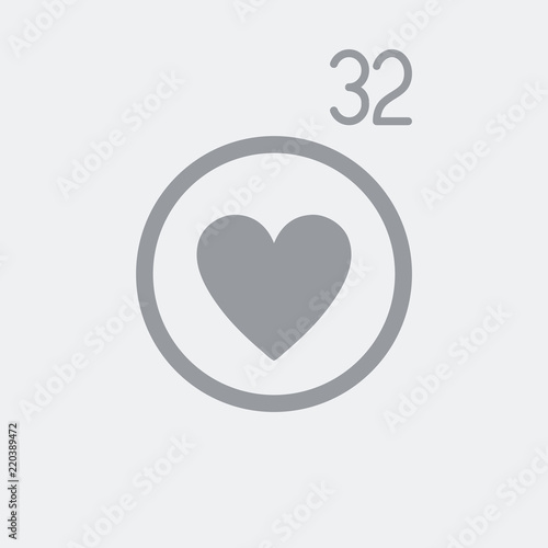 Love counter notification icon