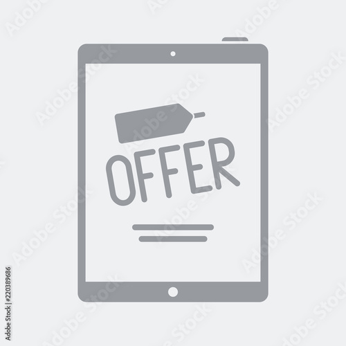 Online offer on tablet
