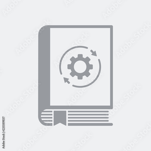 Settings book flat icon