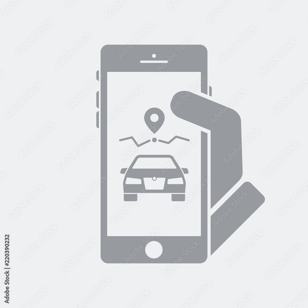 Car navigator on smartphone Car navigator on smartphone