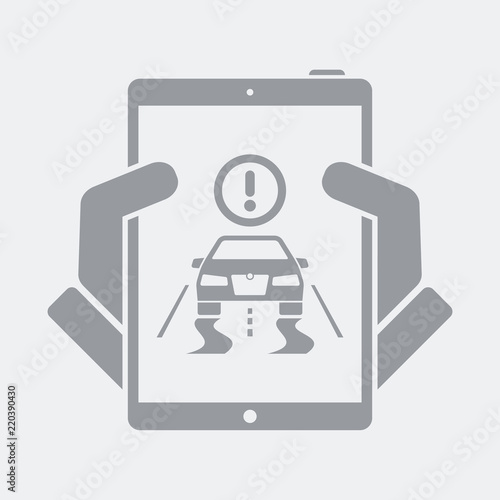 Application for slippery road alert