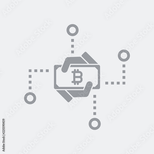 Bitcoin exchange network icon