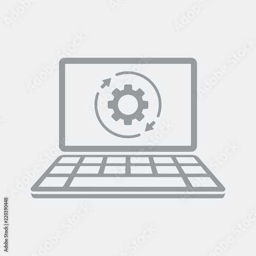 Computer laptop, settings concept