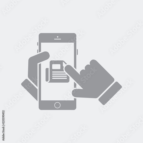 Reading news on smartphone application