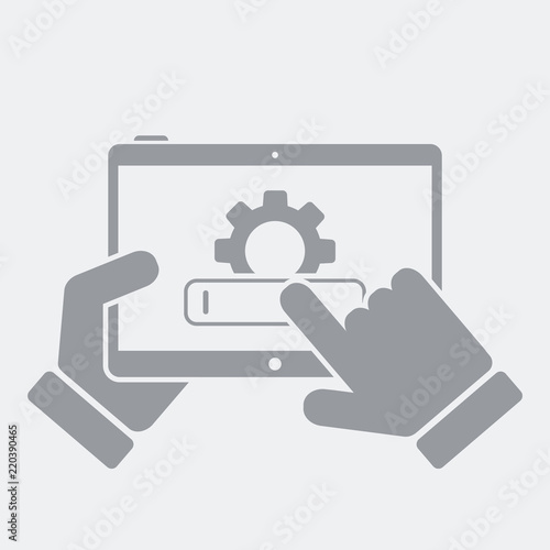 Search engine concept on tablet