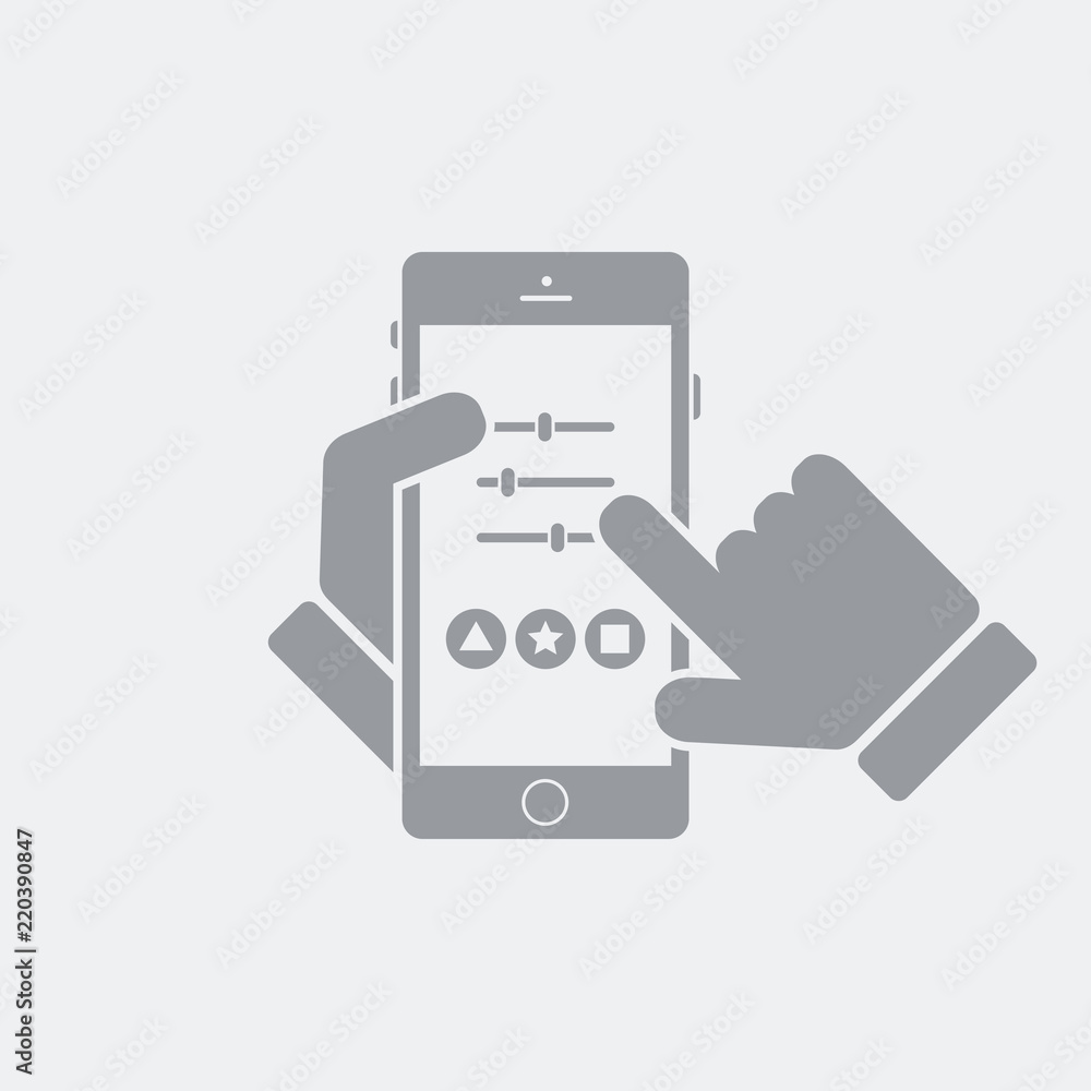 Smartphone preferences settings icon Smartphone preferences settings icon