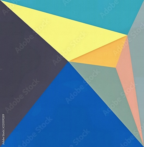 Multicolor polygonal abstract background. Triangular bright texture. Geometric modern painted on canvas. Stock. Graphic design pattern. Low poly wallpaper.