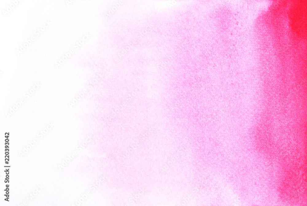 Color gradient from dark to light , Red and pink color stains flow on white surface , Illustration abstract and bright background from watercolor hand draw on paper
Color gradient from dark to light , Red and pink color stains flow on white surface , Illustration abstract and bright background from watercolor hand draw on paper