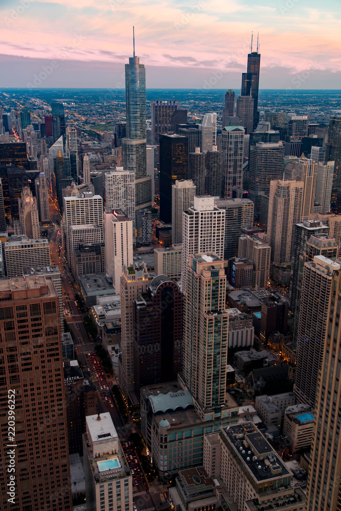 Downtown Chicago at Golden Hour