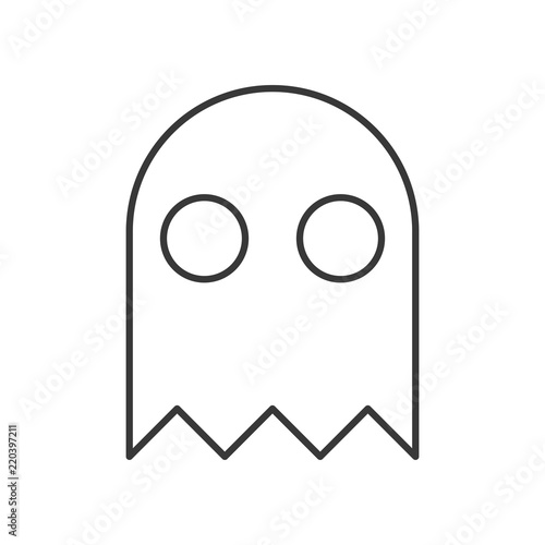 halloween character, haunt ghost character icon, editable stroke