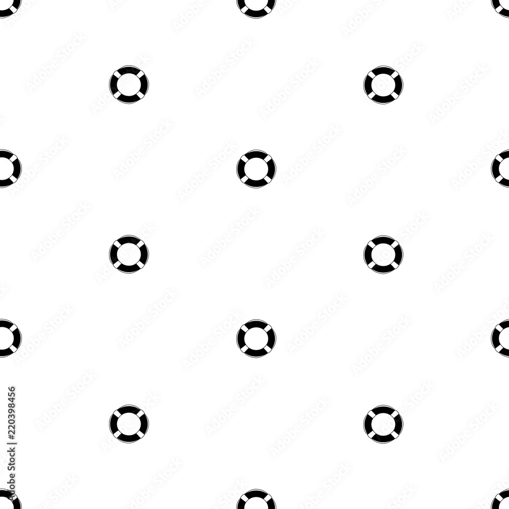 Seamless pattern with the black lifebuoy on the white background. Seamless pattern with the black lifebuoy on the white background.