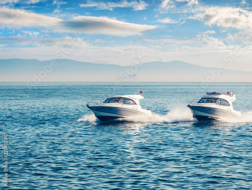 Entertaining cruise on a motor boat in the Bosporus Strait © Andrew Mayovskyy