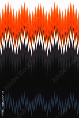 Chevron zigzag wave red  orange flame fire pattern abstract art background  carrot  coral  peach  salmon  tangerine  red-yellow  color trends