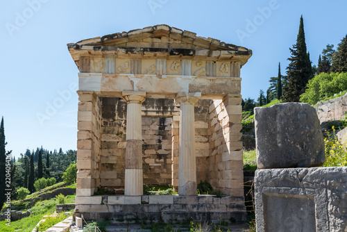 At Deplhi archeological site in Greece photo