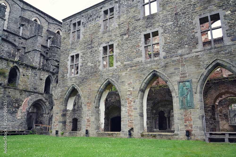 Ruins of cisterian Villers Abbey, abbaye de Villers, in Villers-la-Ville, Brabant province, Wallonia, Belgium