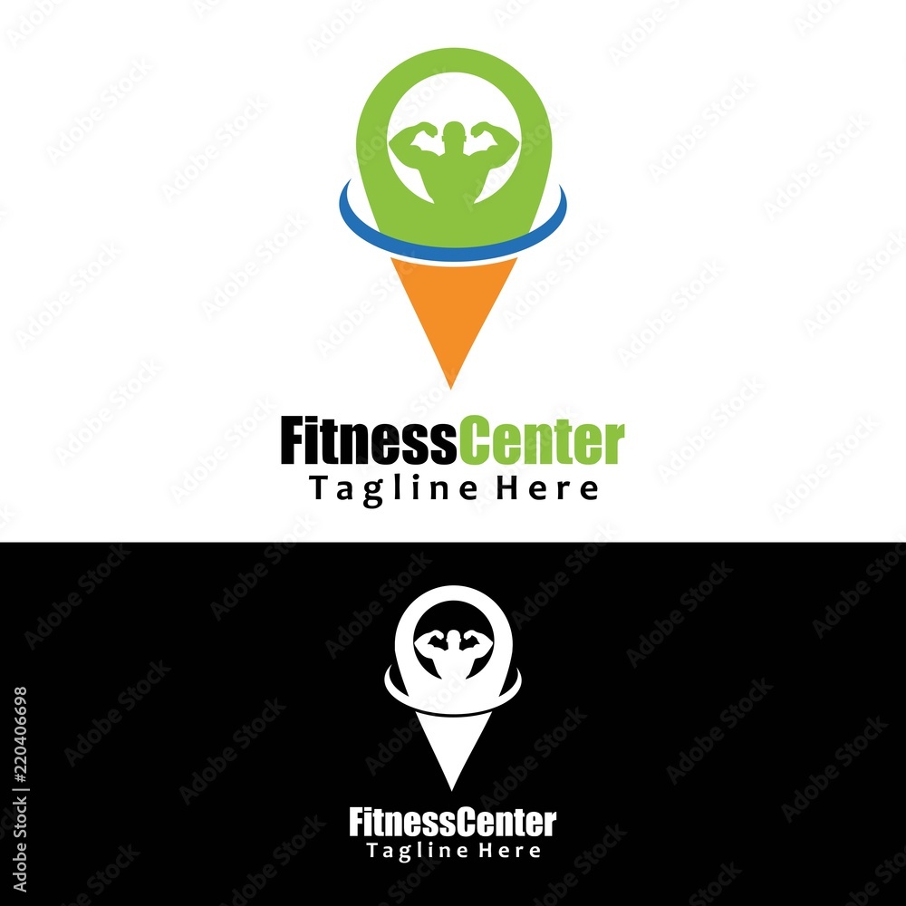 fitness center logo template fitness center logo template