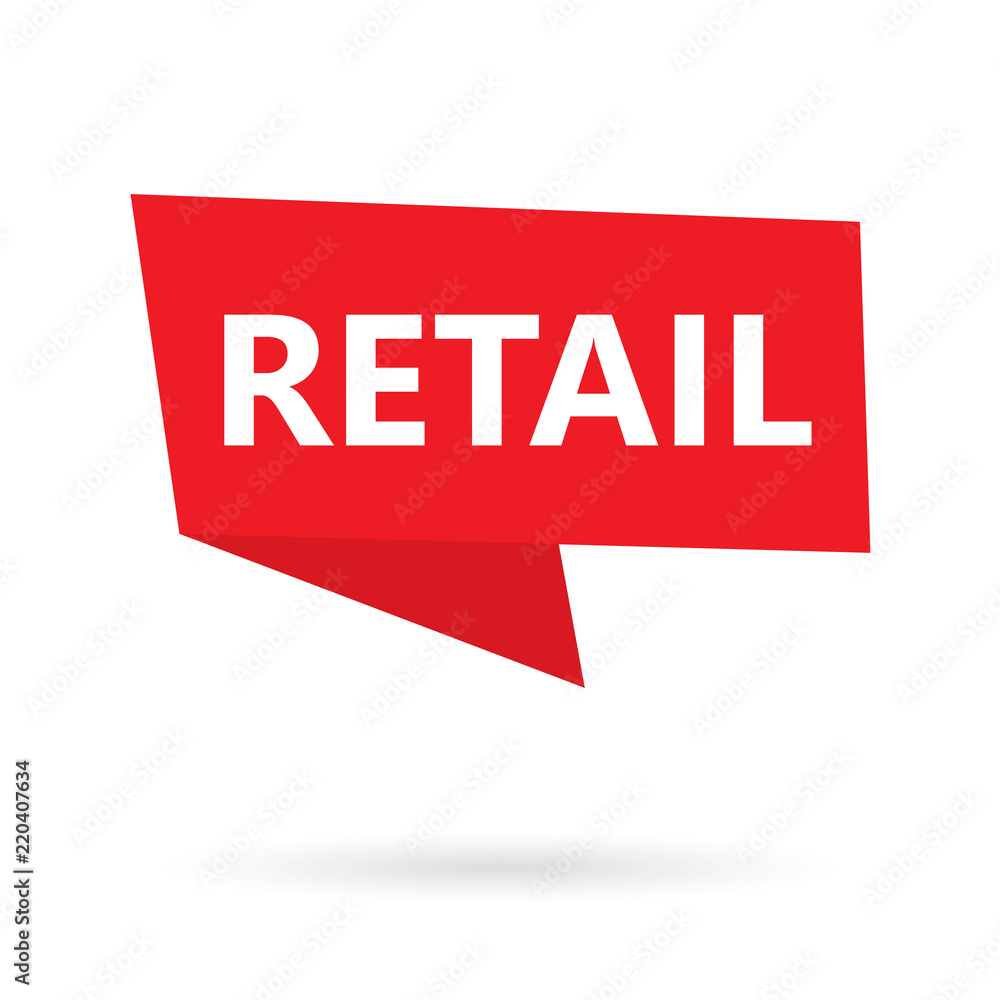 retail word on a speach bubble- vector illustration
