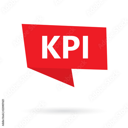 KPI (Key Performance Indicator) on a speach bubble- vector illustration