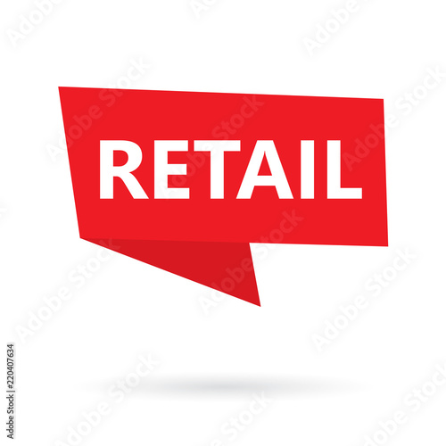 retail word on a speach bubble- vector illustration